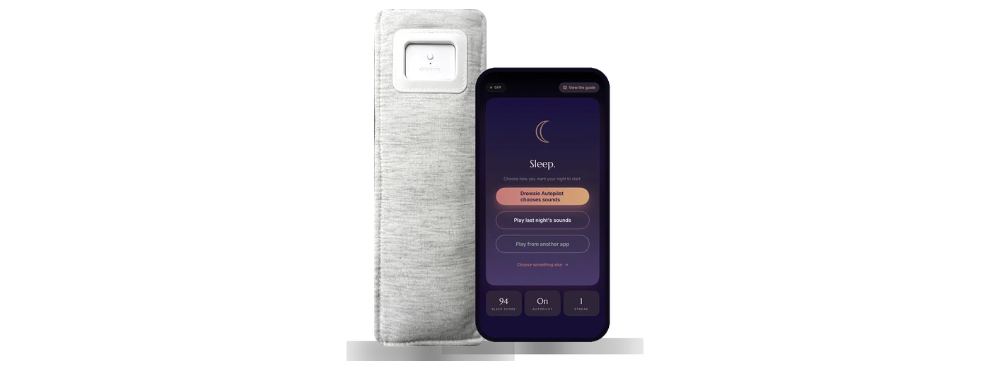 The Drowsie V3 speaker and the Drowsie app