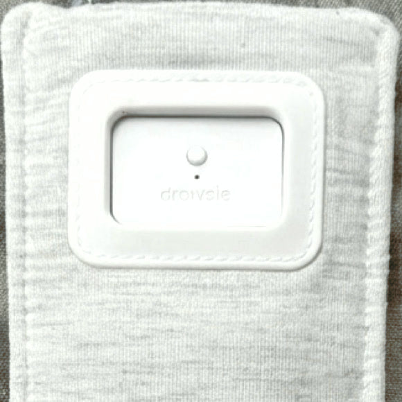 Close detail of the washable sleeve and the speaker window